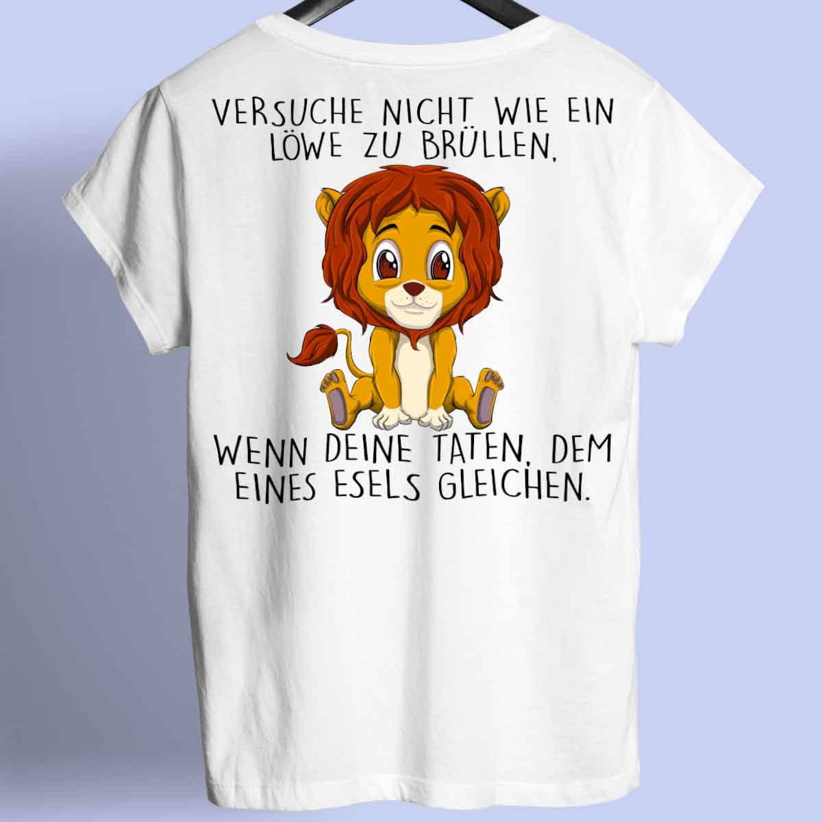 Brüllen Löwe - Shirt Rückendruck