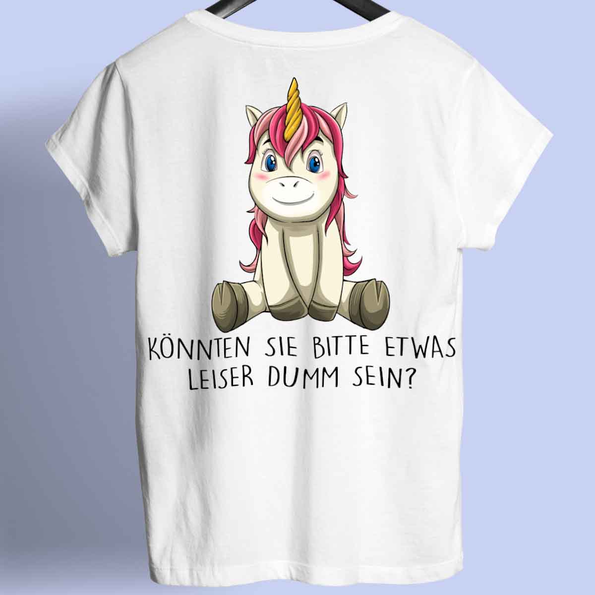 Leise Einhorn 3 - Shirt Rückendruck