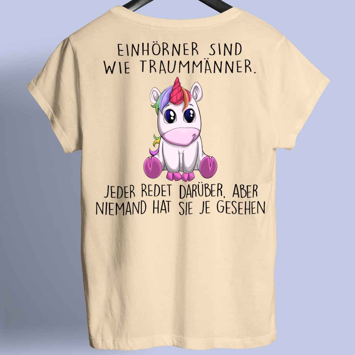 Traummänner Einhorn - Shirt Rückendruck