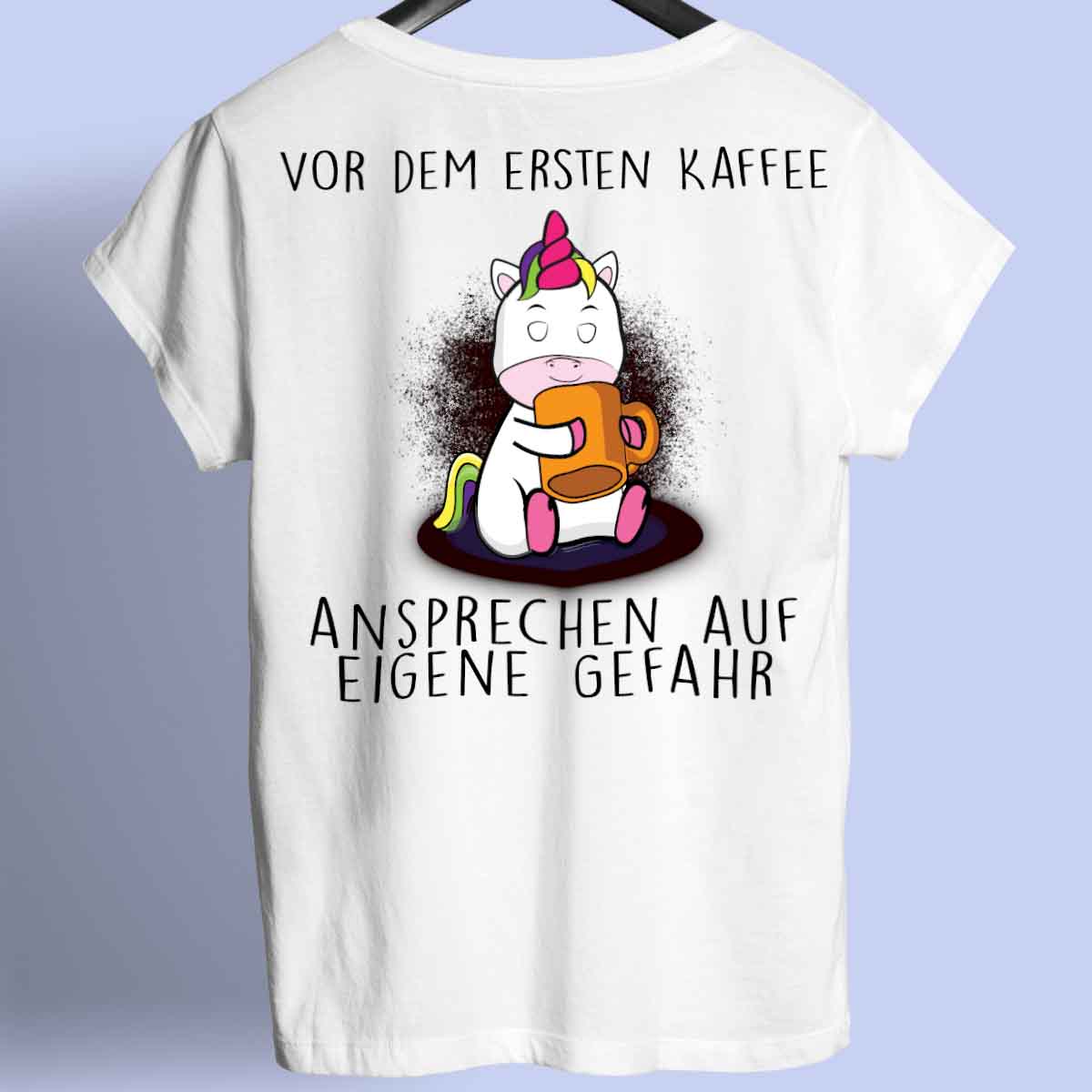Ansprechen Cute Einhorn 2 - Shirt Rückendruck