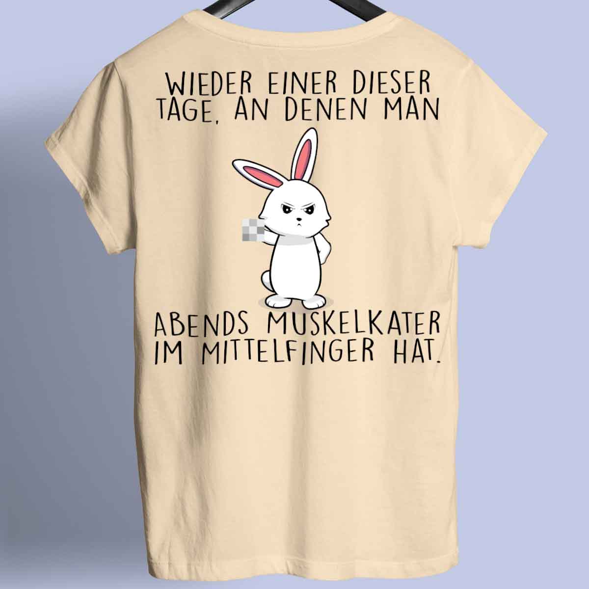 Muskelkater Bunny - Shirt Unisex Rückendruck