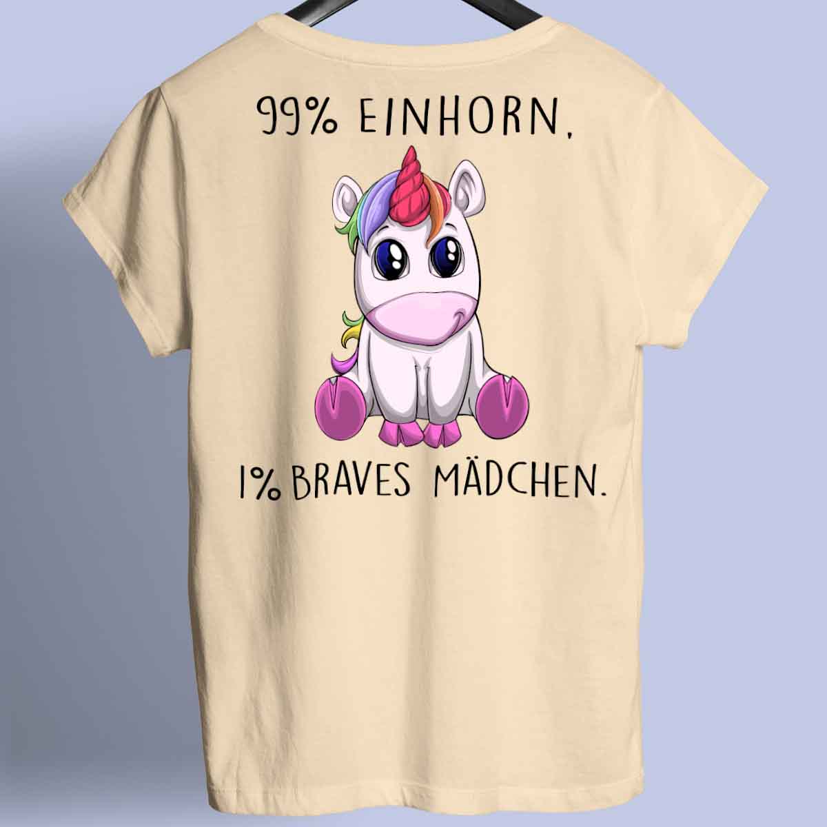 Braves Einhorn - Shirt Rückendruck