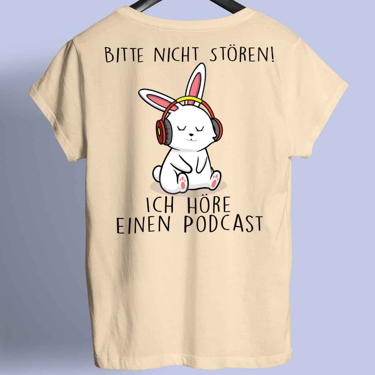Nicht Stören Bunny - Shirt Unisex Rückendruck
