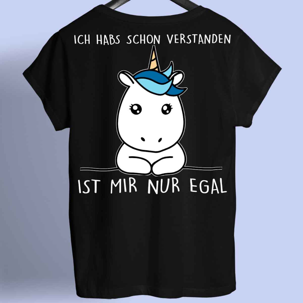 Verstanden Simple Einhorn - Shirt Rückendruck