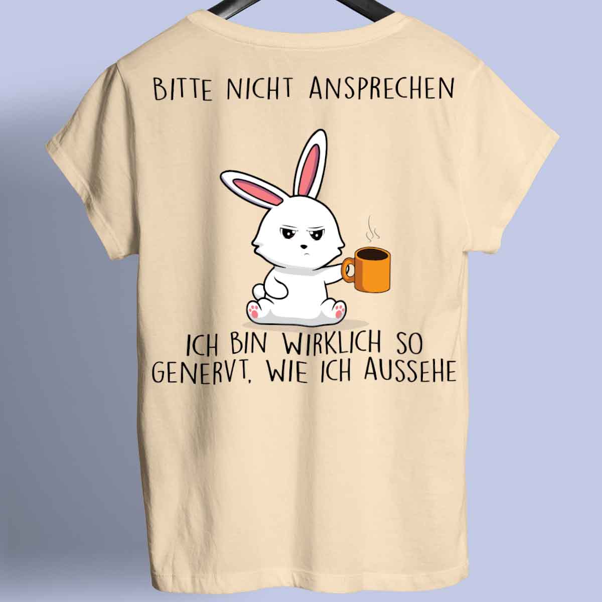 Genervt Bunny - Shirt Unisex Rückendruck