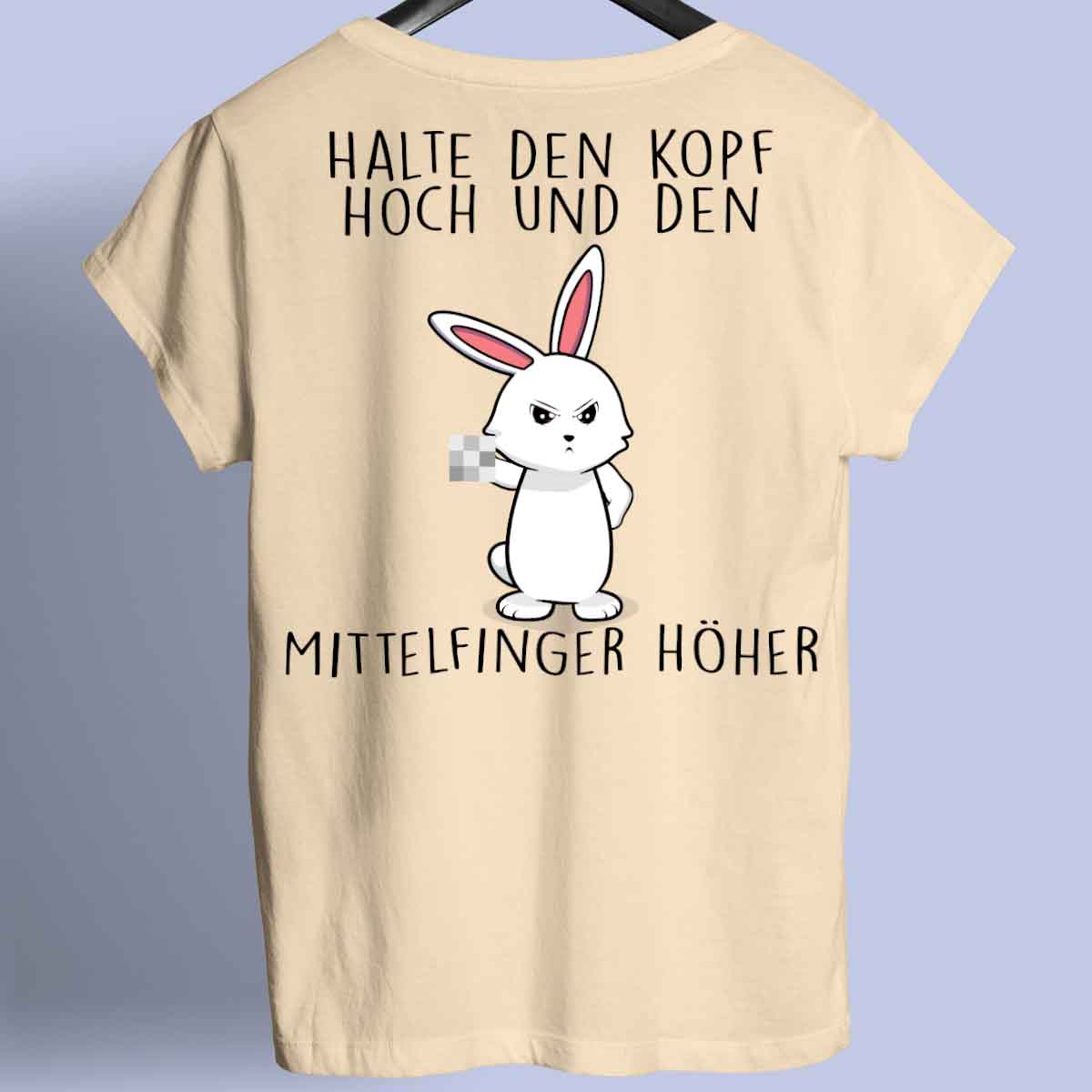 Kopf Hoch Bunny - Shirt Unisex Rückendruck