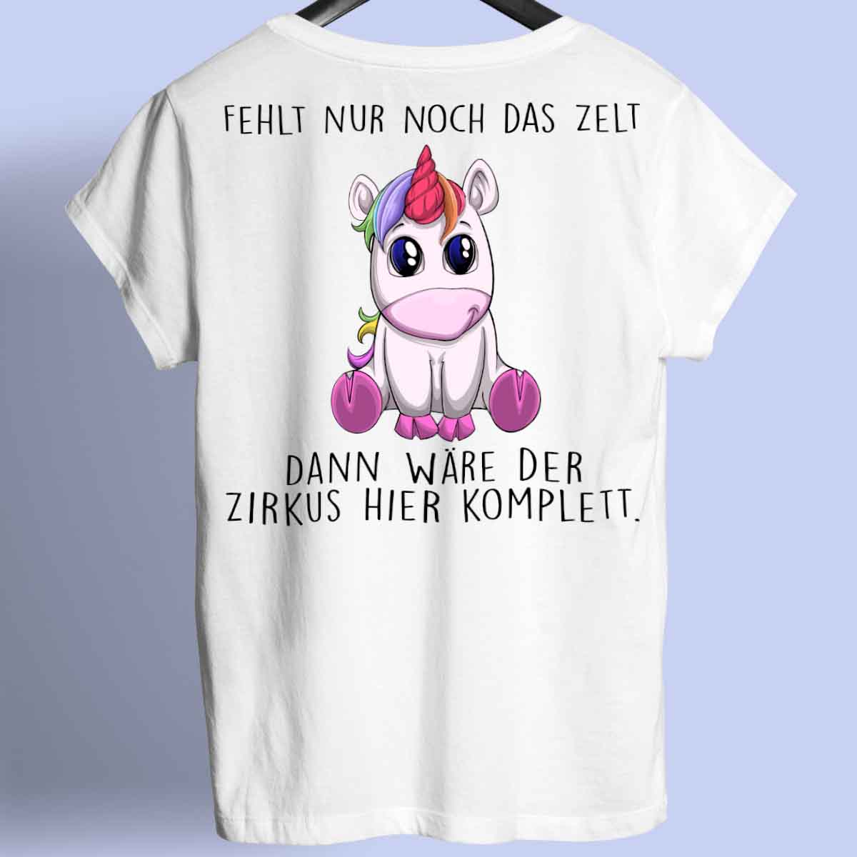 Zirkus Einhorn - Shirt Rückendruck