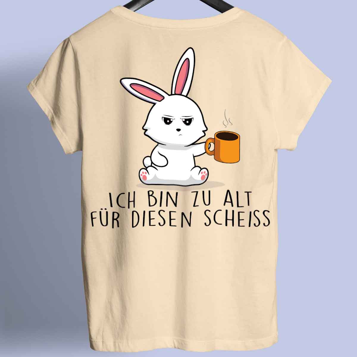 Zu Alt Bunny - Shirt Unisex Rückendruck