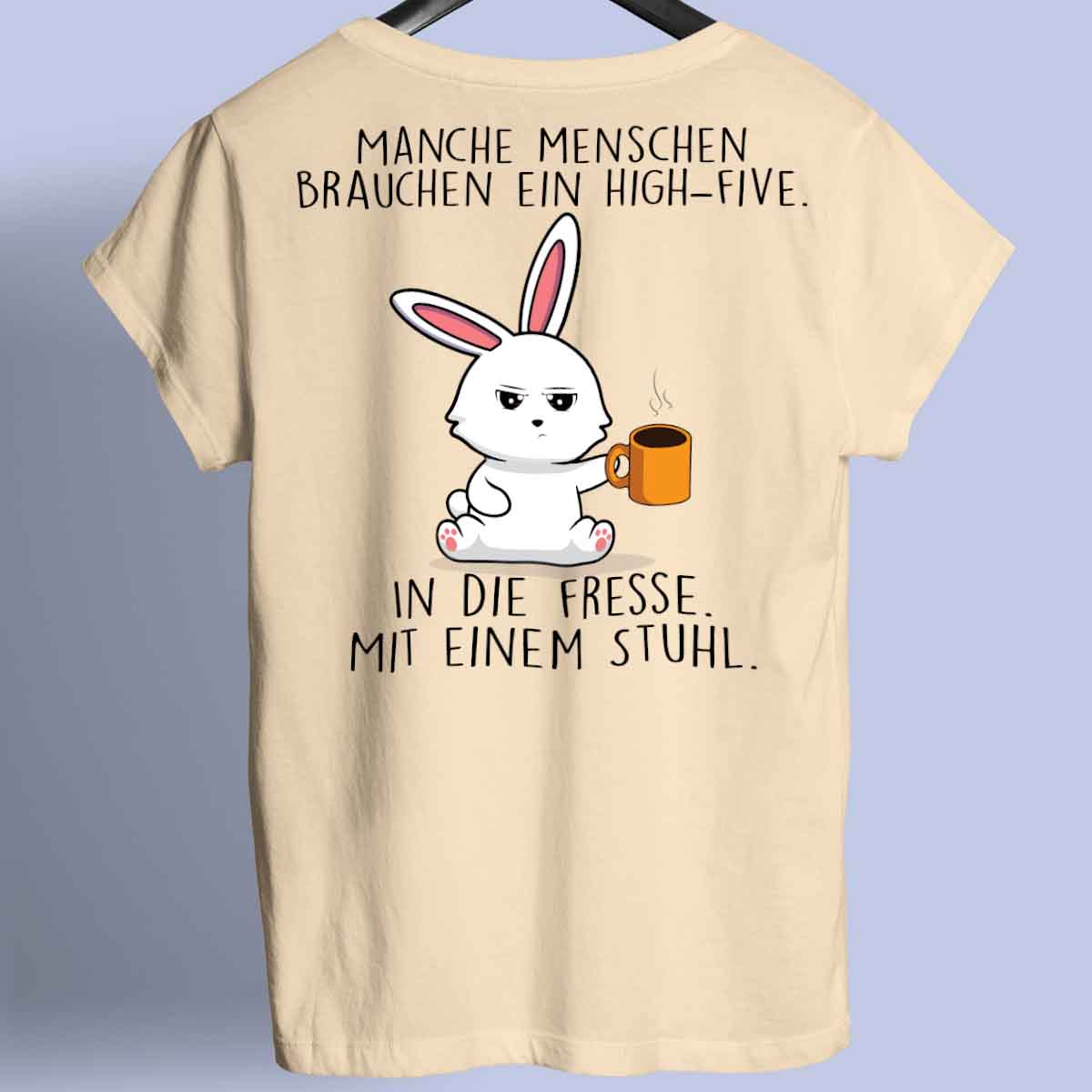 High-Five Bunny - Shirt Unisex Rückendruck
