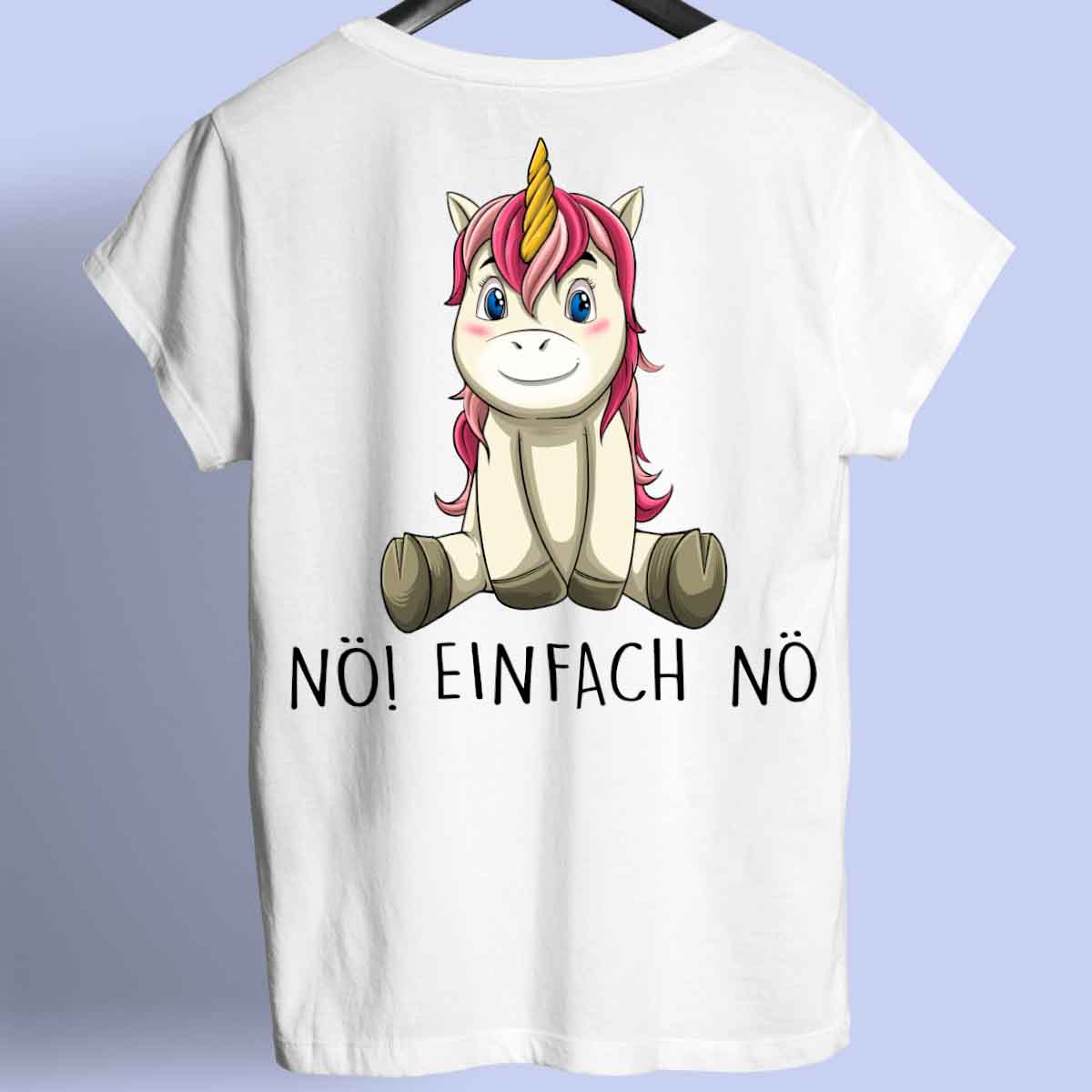Nö! Einhorn 3 - Shirt Rückendruck