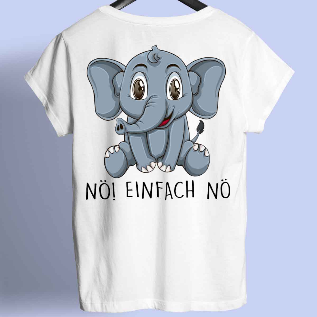 Nö! Elefant - Shirt Unisex Rückendruck