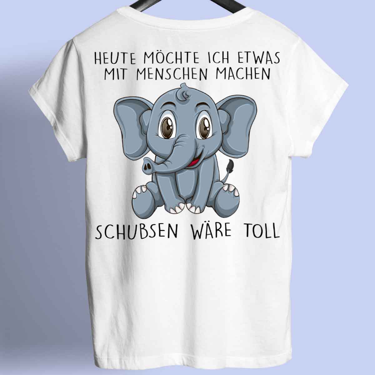 Schubsen Elefant - Shirt Unisex Rückendruck