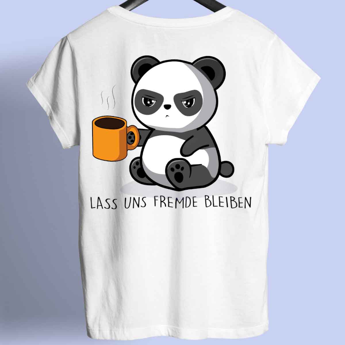 Fremde Cute Panda - Shirt Unisex Rückendruck