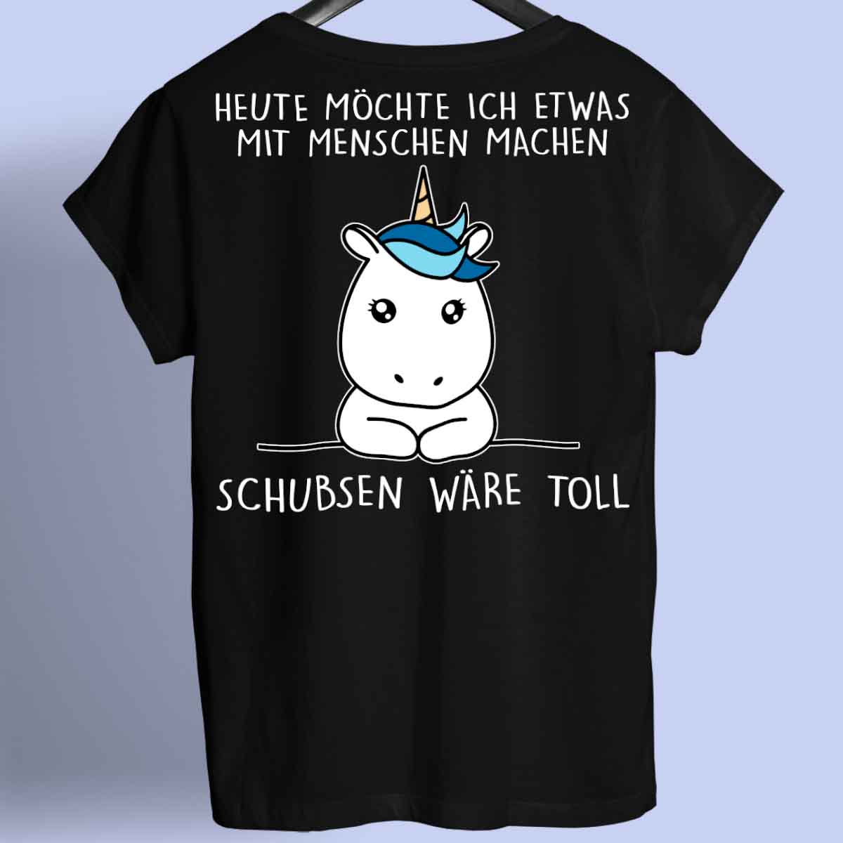 Schubsen Simple Einhorn - Shirt Rückendruck