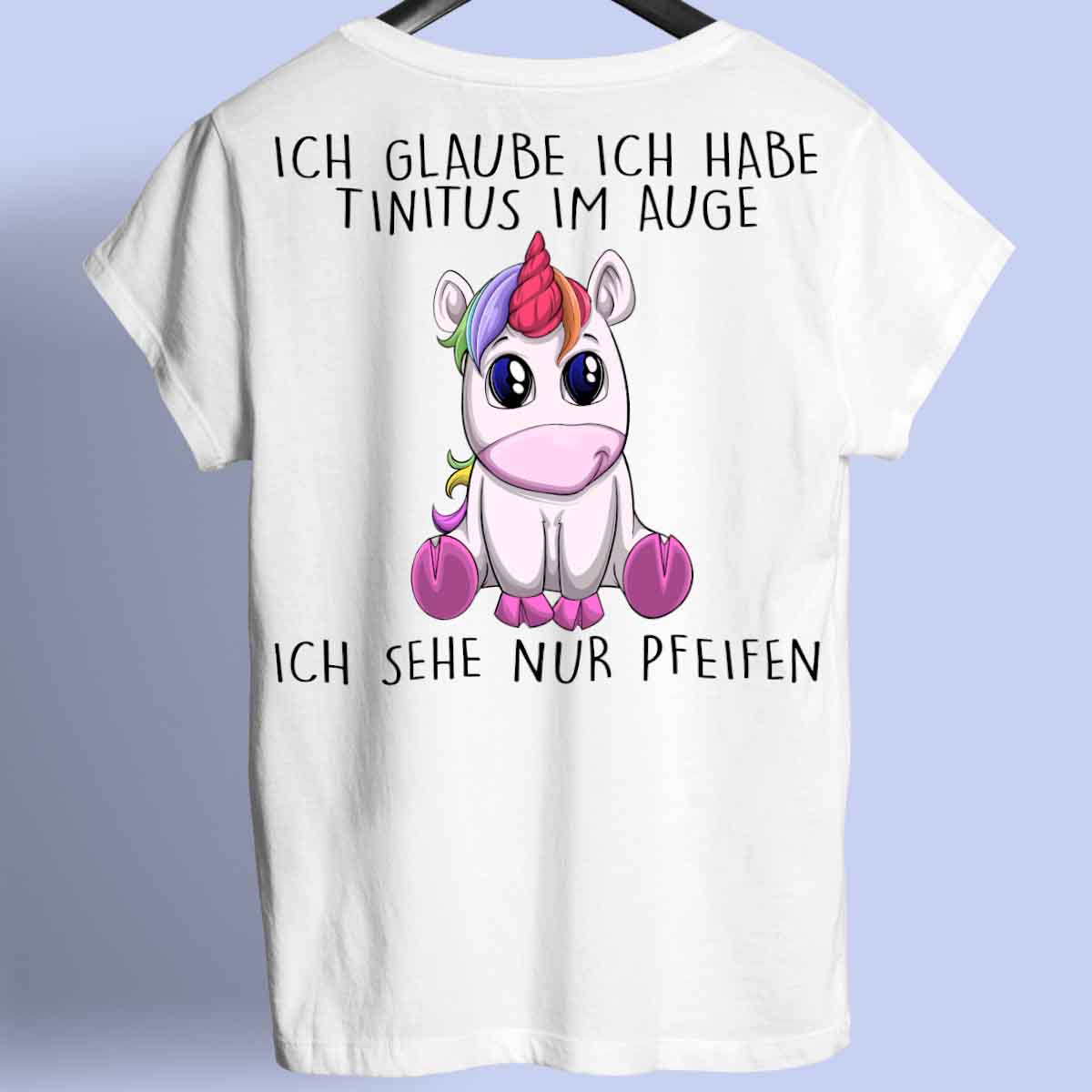 Pfeifen Einhorn - Shirt Rückendruck