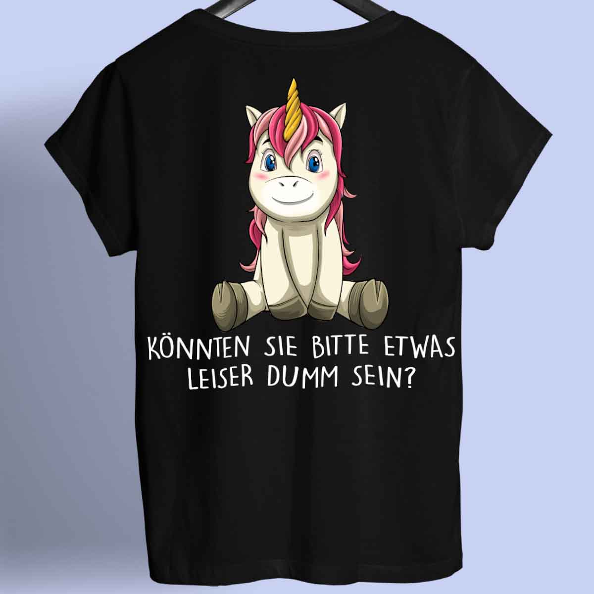 Leise Einhorn 3 - Shirt Rückendruck