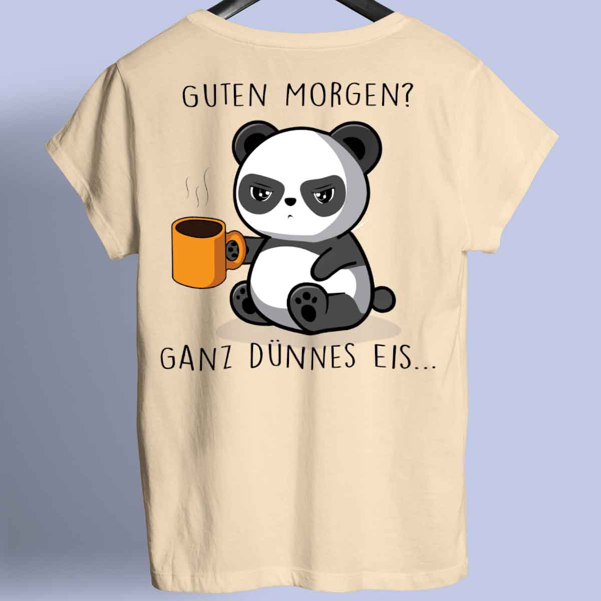 Guten Morgen Cute Panda - Shirt Unisex Rückendruck