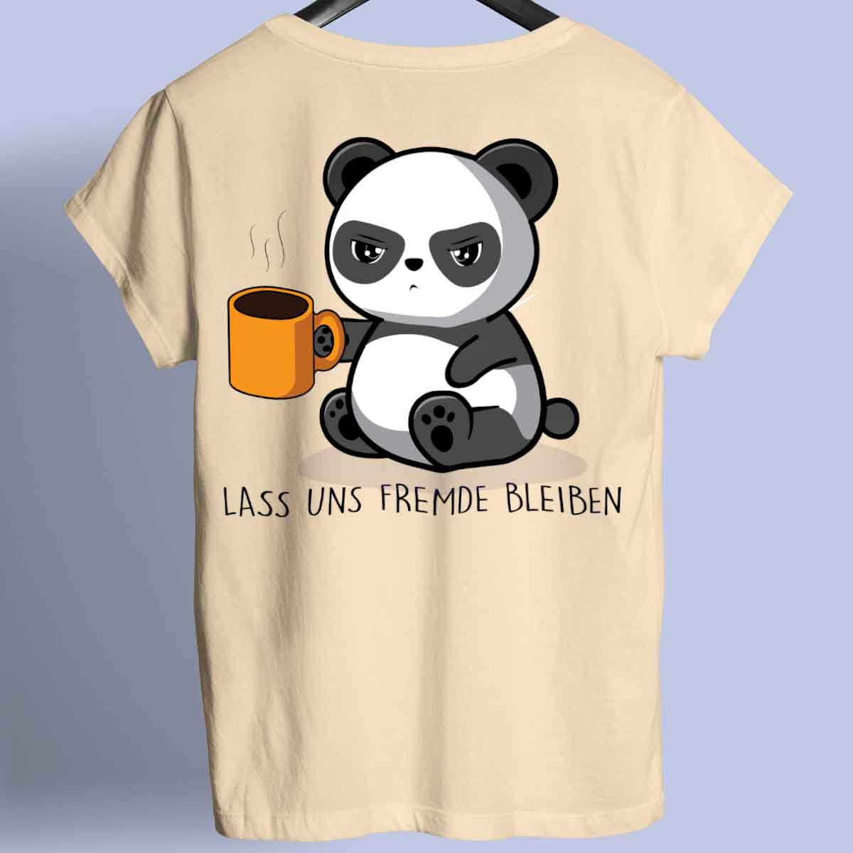 Fremde Cute Panda - Shirt Unisex Rückendruck