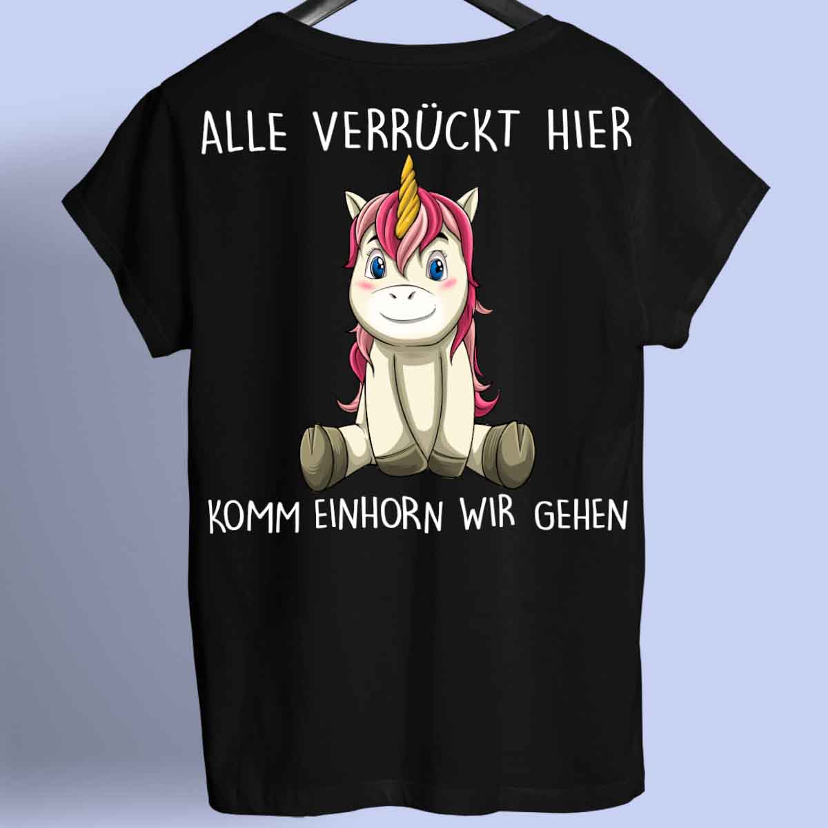 Komm Einhorn 3 - Shirt Rückendruck