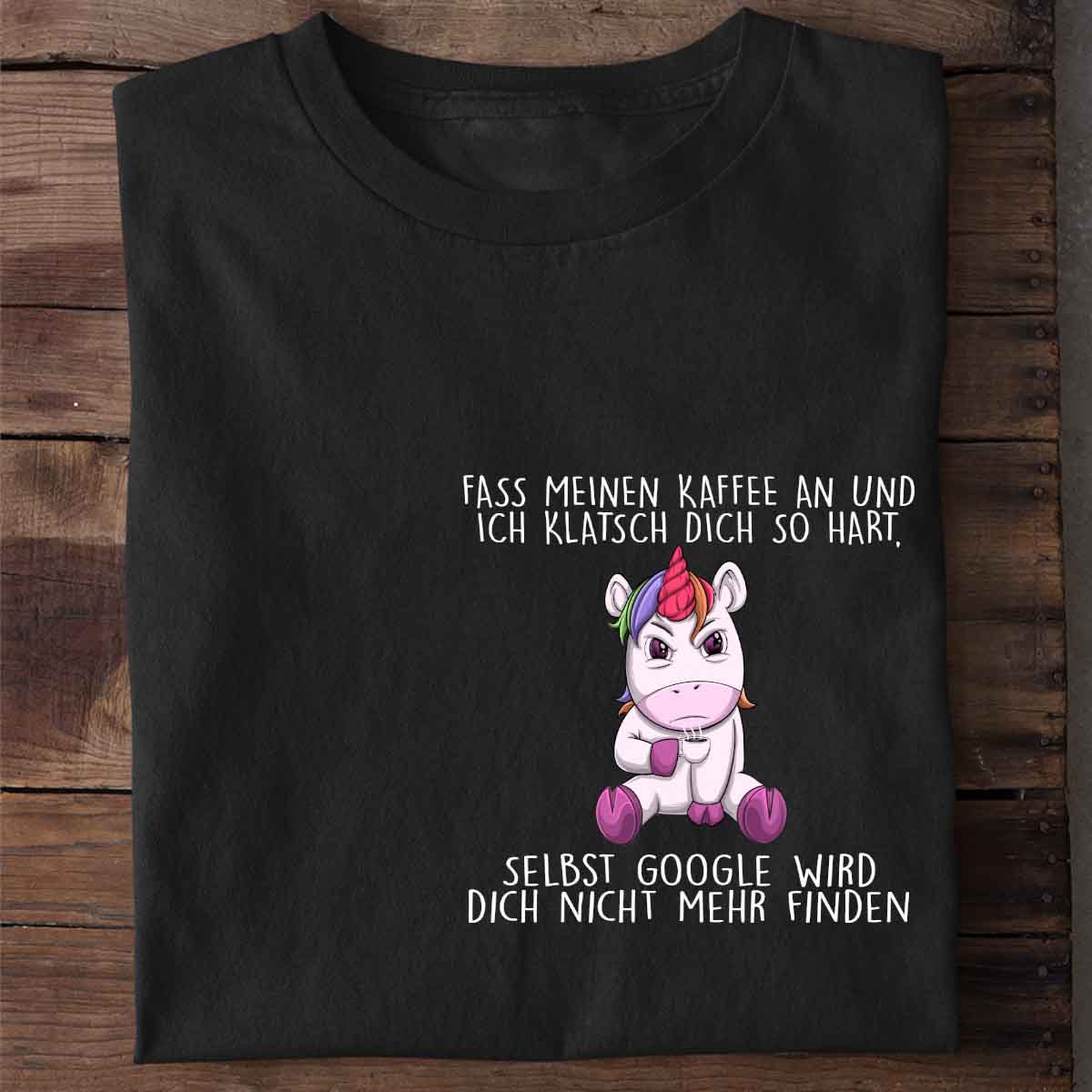 Google Angry Einhorn Brust - Shirt Unisex