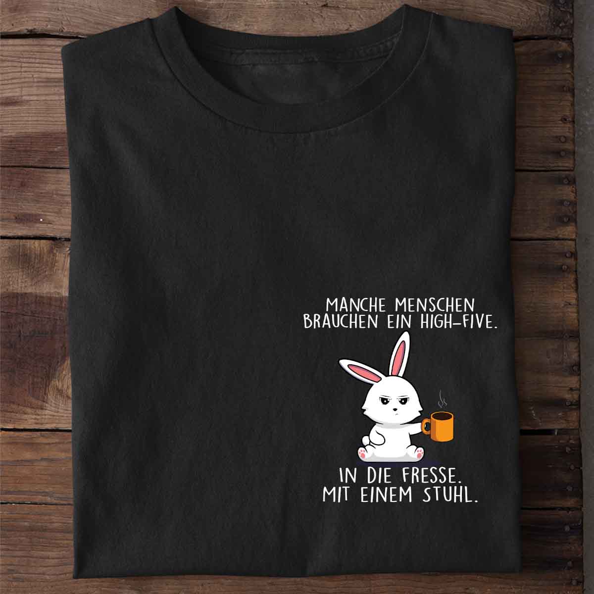 High-Five Bunny Brust –  Shirt Unisex