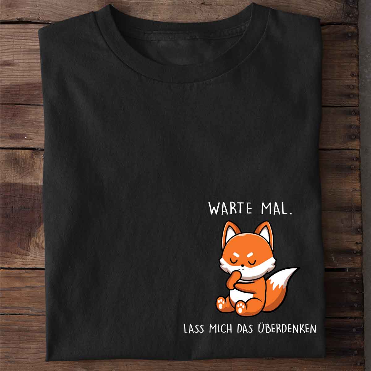 Warte Mal Fuchs - Shirt Unisex Brust