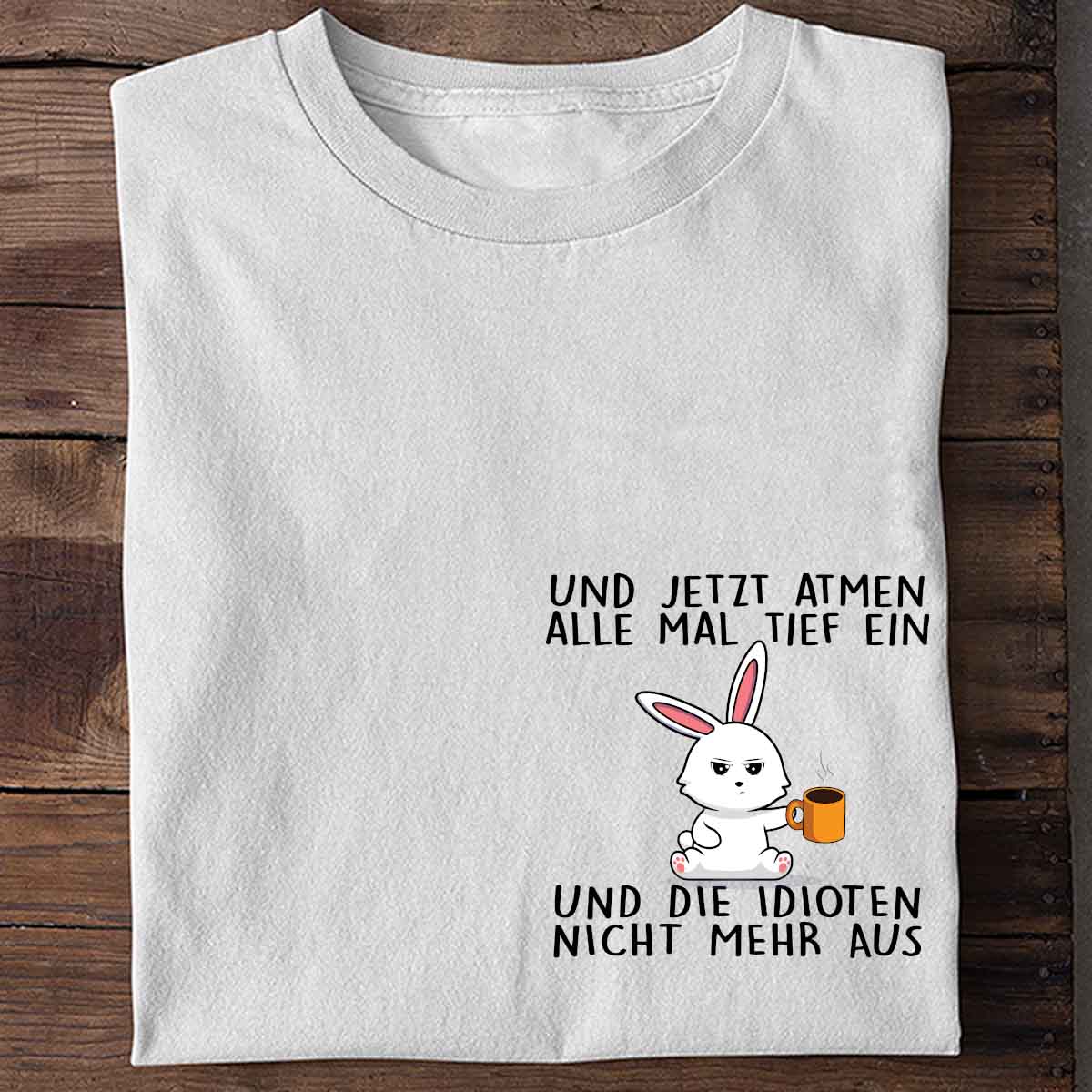 Einatmen Bunny – Shirt Unisex Brust