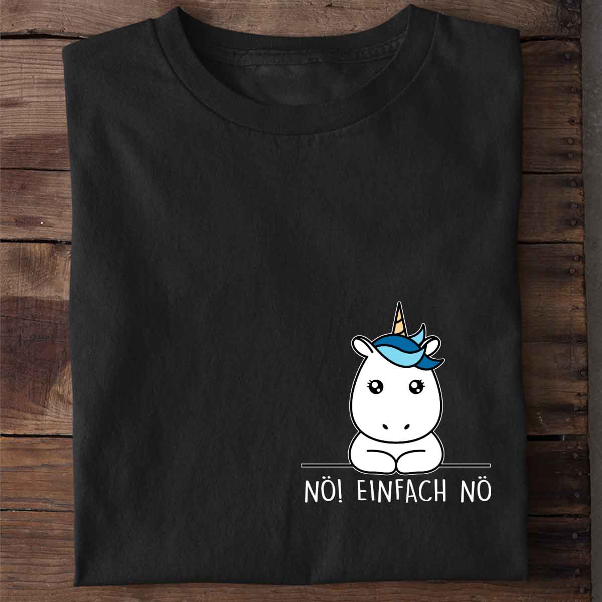 Nö! Simple Einhorn Brust – Shirt Unisex