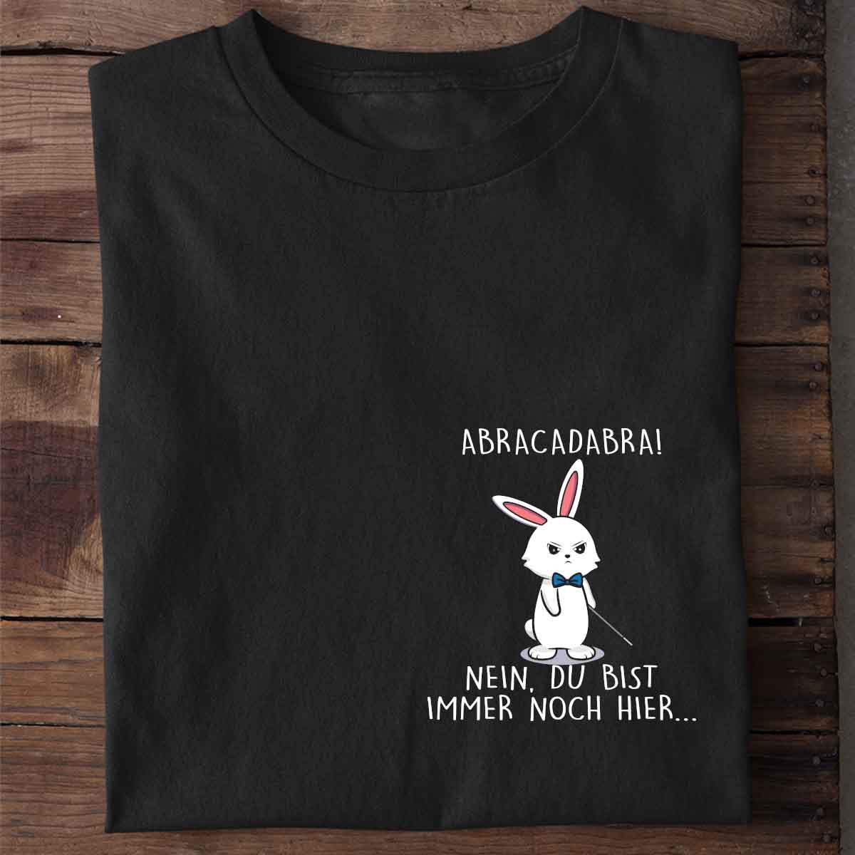 Abracadabra Magic Bunny Brust – Shirt Unisex