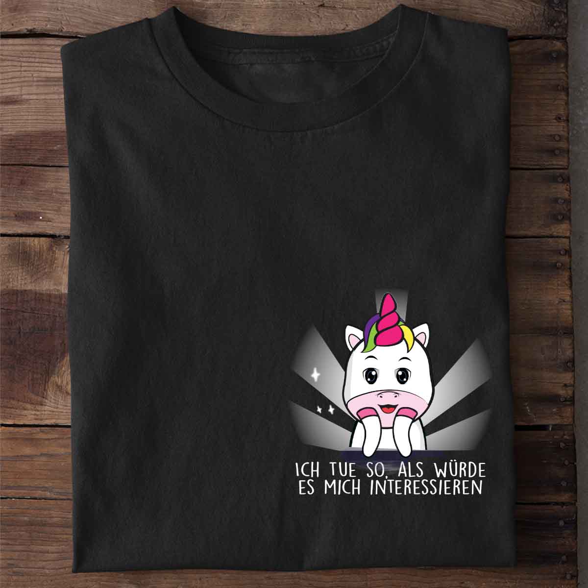 Interessieren Cute Einhorn Brust - Shirt Unisex