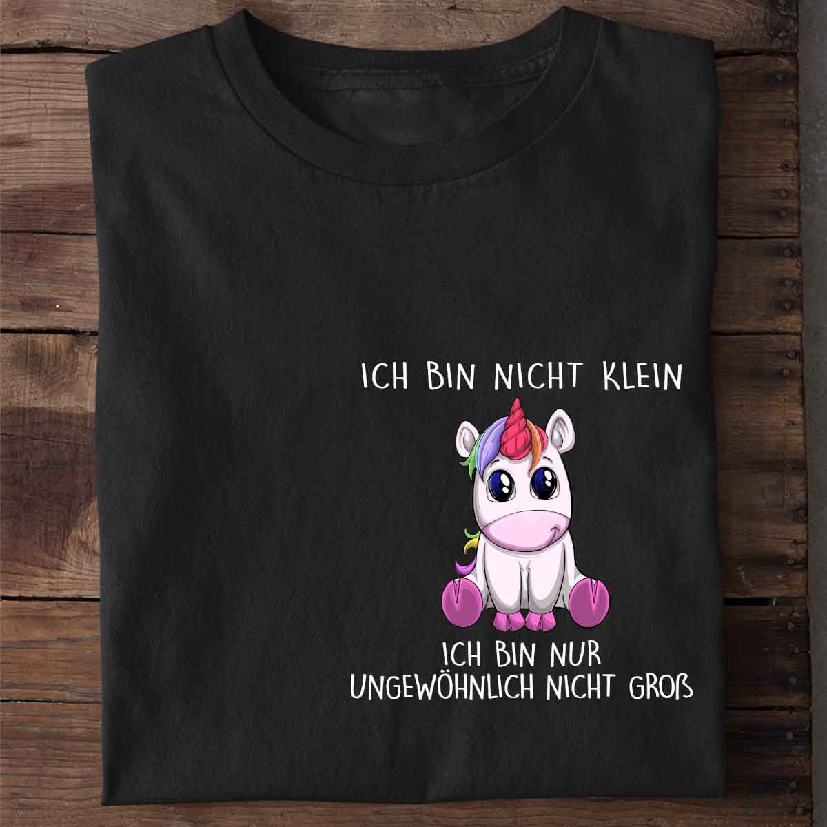 Nicht Klein Einhorn Brust - Shirt Unisex