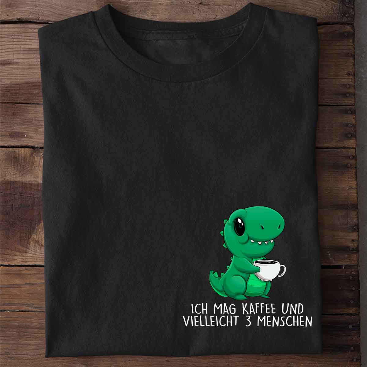 3 Menschen Cute Dino - Shirt Unisex Brust
