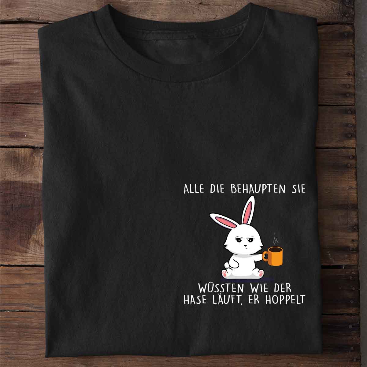 Hoppelt Cute Bunny - Shirt Unisex Brust