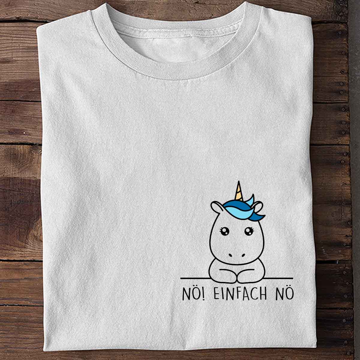 Nö! Simple Einhorn Brust – Shirt Unisex