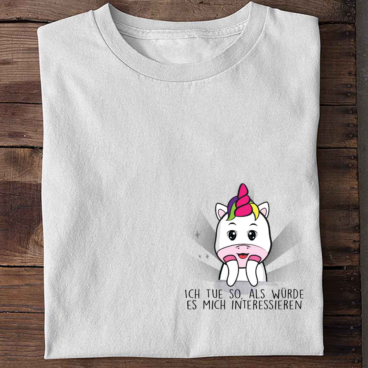 Interessieren Cute Einhorn Brust - Shirt Unisex