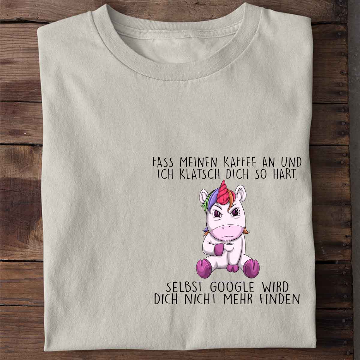 Google Angry Einhorn Brust - Shirt Unisex