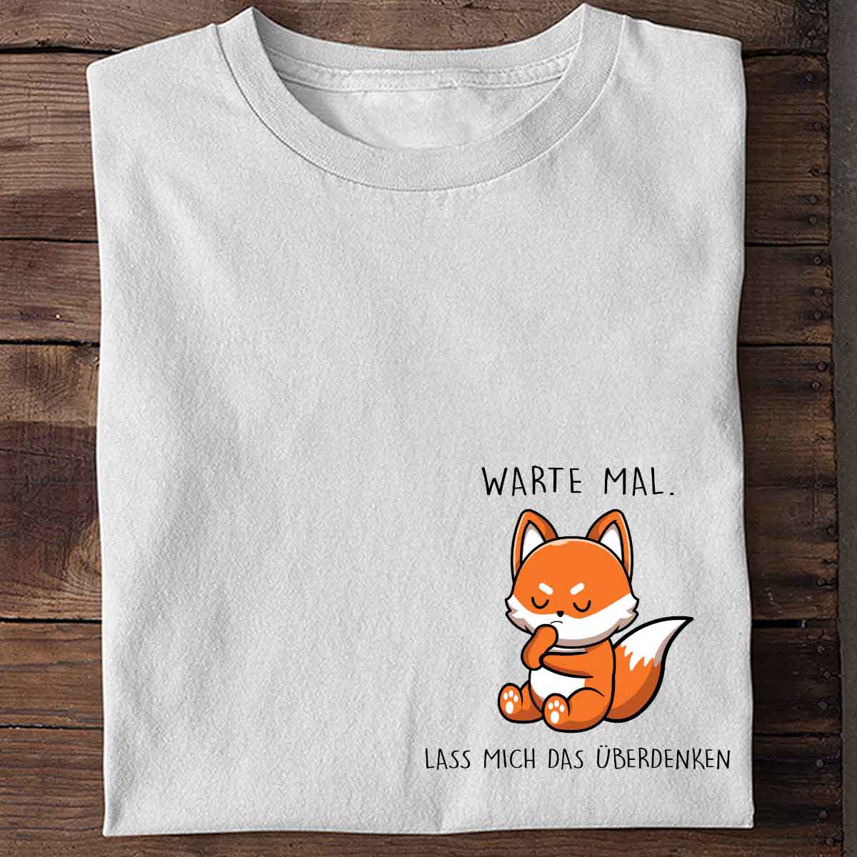 Warte Mal Fuchs - Shirt Unisex Brust