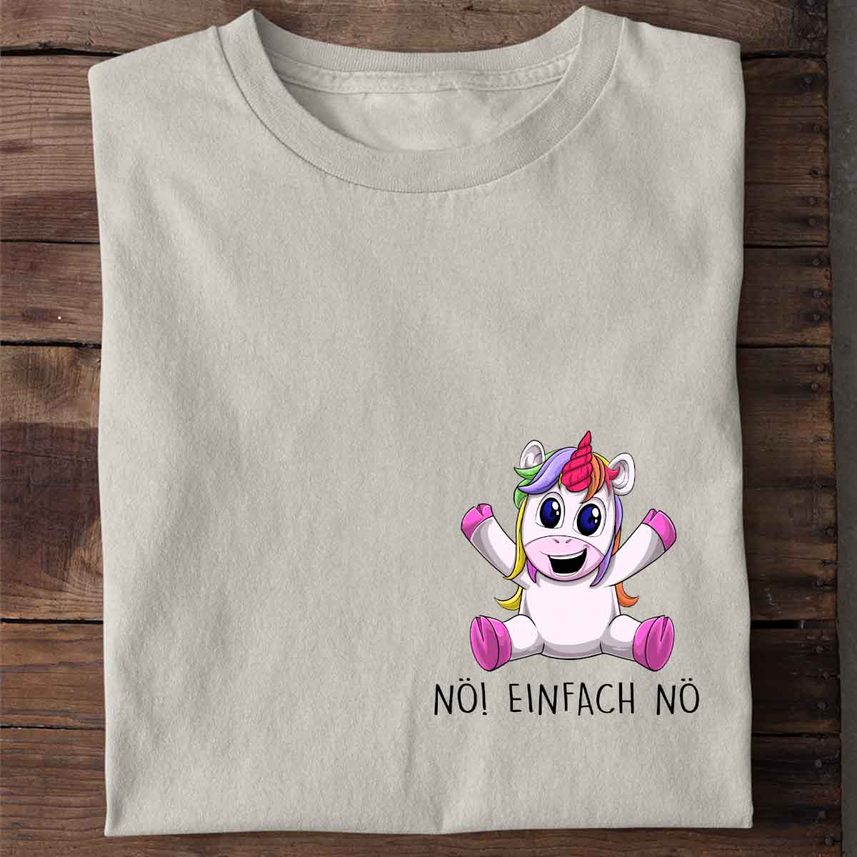 Nö! Unicorn Brust – Shirt Unisex