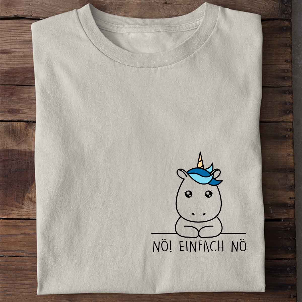 Nö! Simple Einhorn Brust – Shirt Unisex