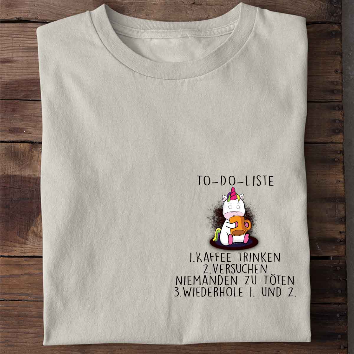 To-Do Cute Einhorn Brust - Shirt Unisex