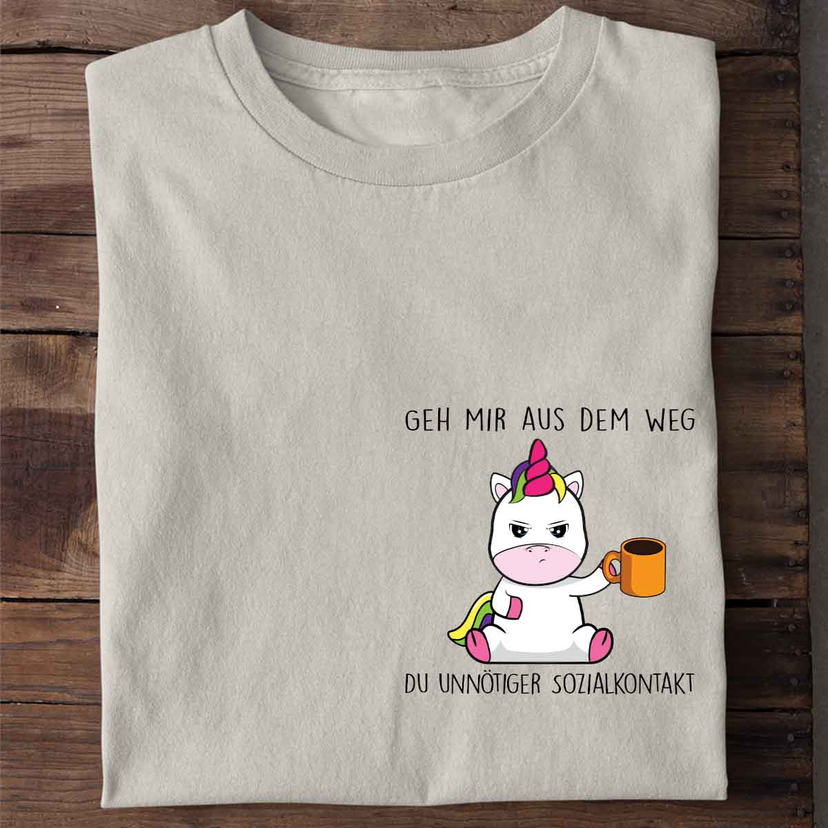 Sozialkontakt Cute Einhorn Brust - Shirt Unisex