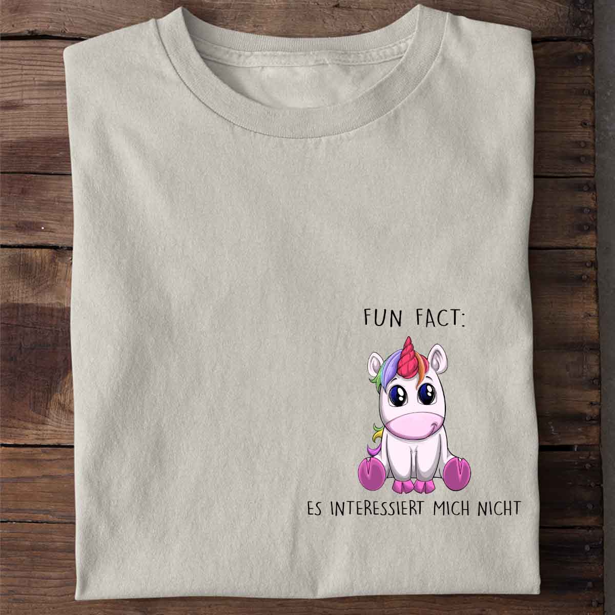 Fun Fact Einhorn Brust – Shirt Unisex