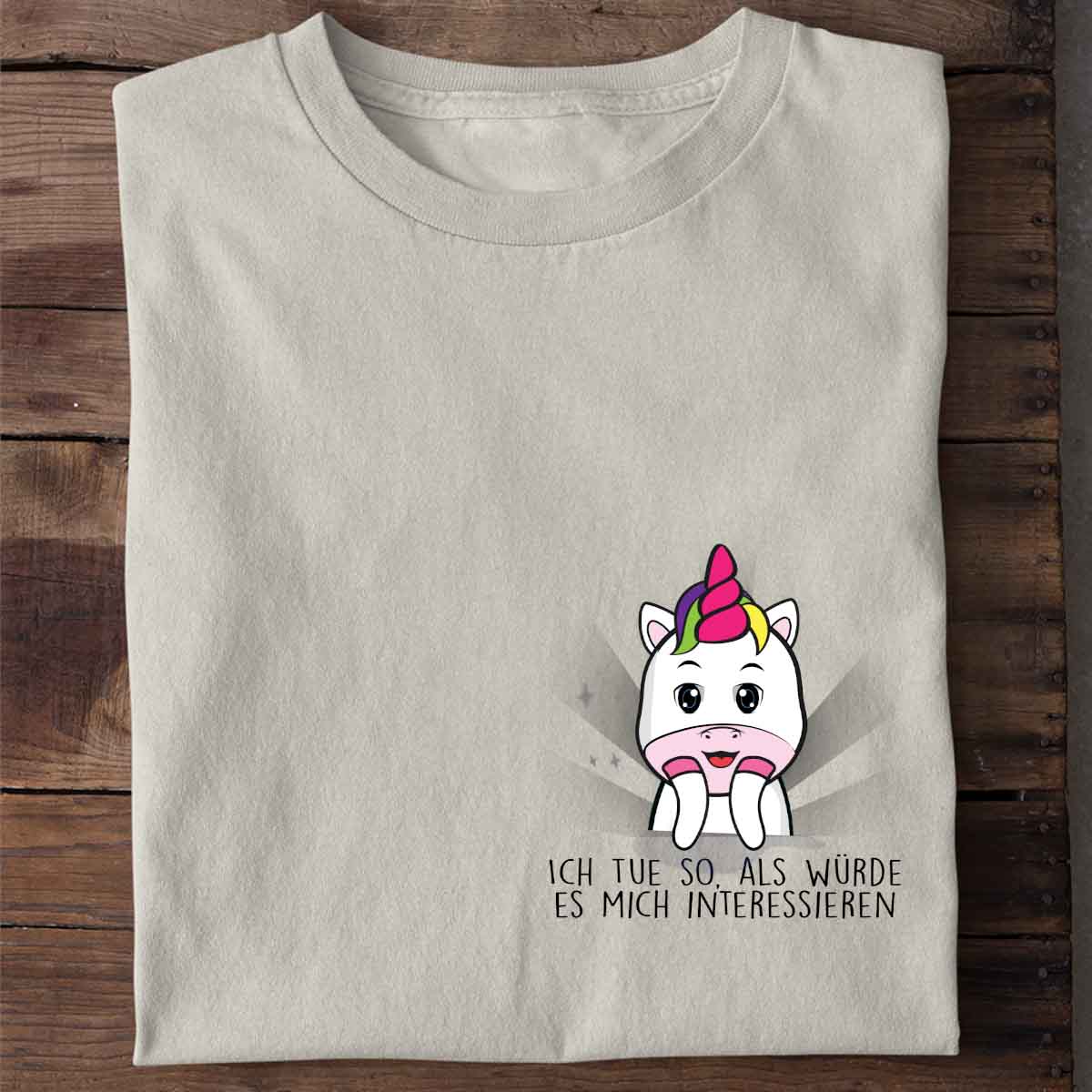 Interessieren Cute Einhorn Brust - Shirt Unisex