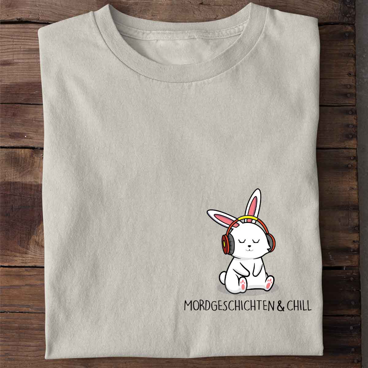 Mordgeschichten & Chill Bunny Brust – Shirt Unisex