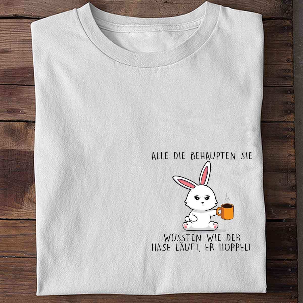 Hoppelt Cute Bunny - Shirt Unisex Brust
