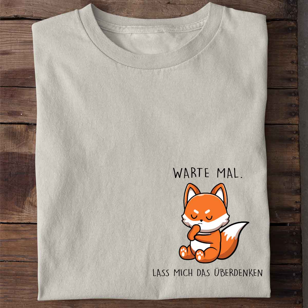 Warte Mal Fuchs - Shirt Unisex Brust