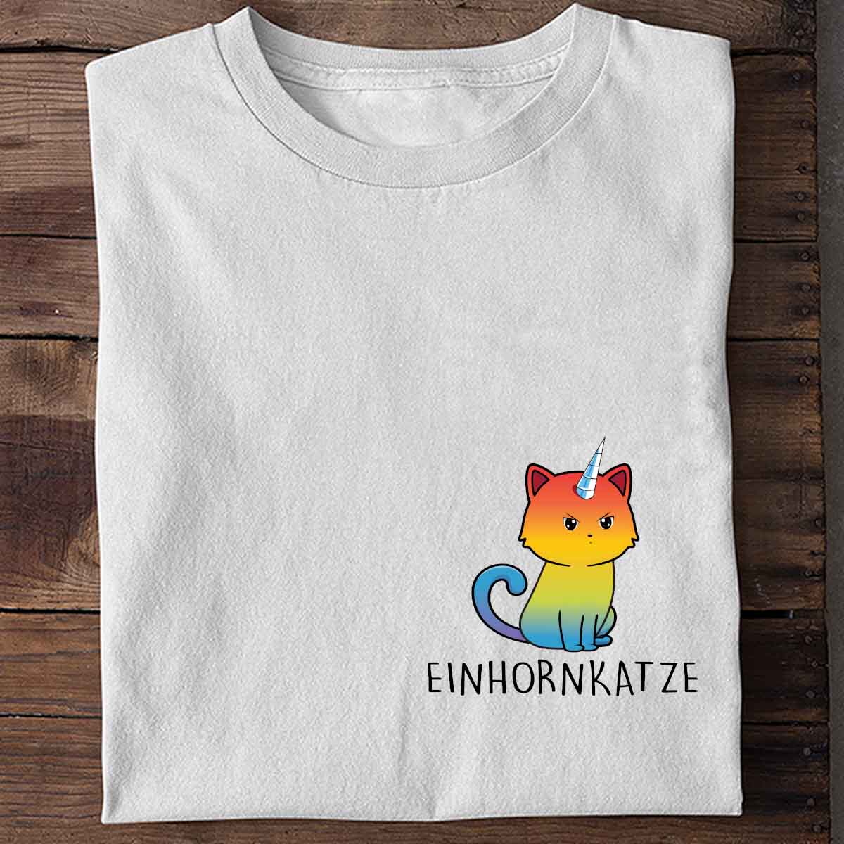 Einhornkatze - Shirt Unisex Brust