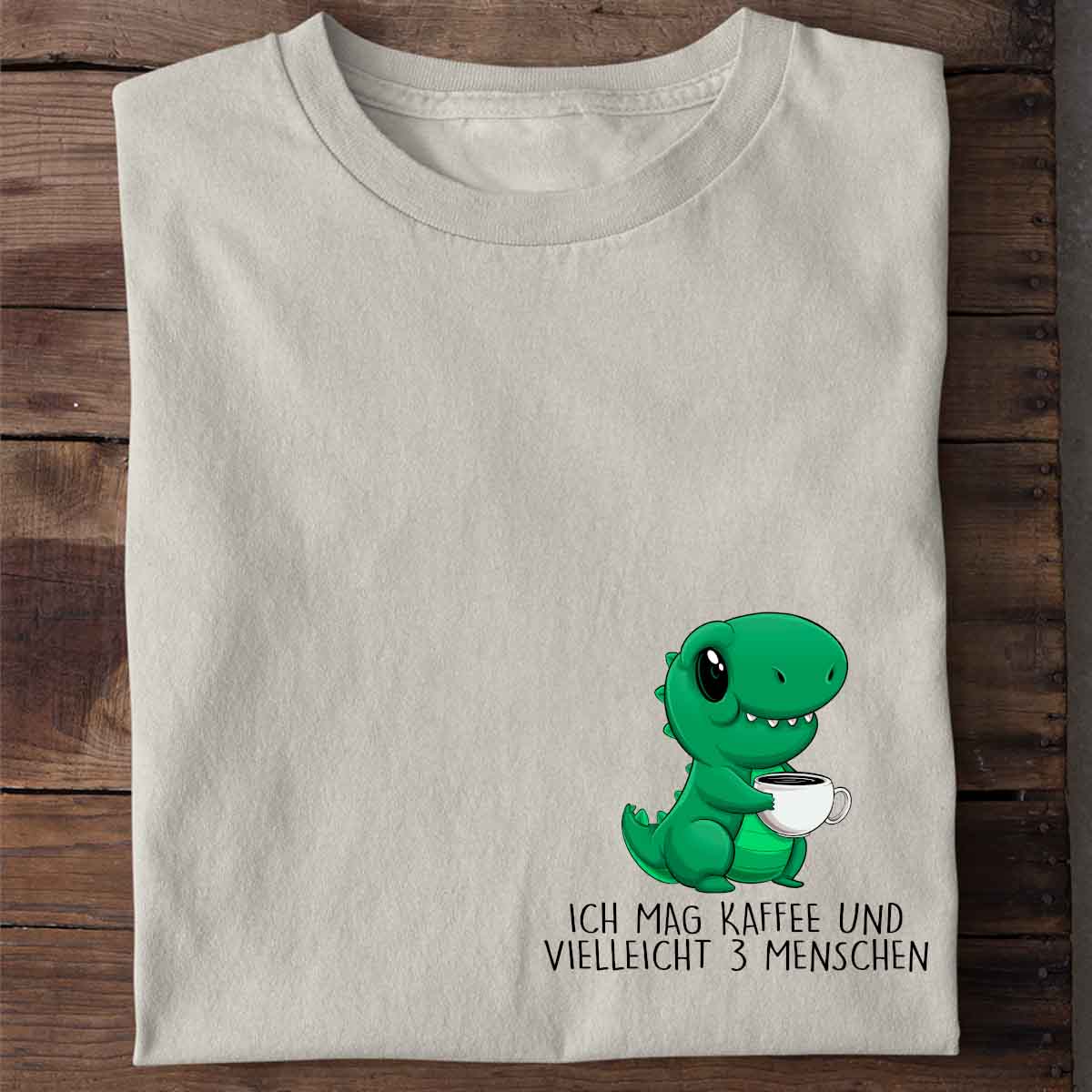 3 Menschen Cute Dino - Shirt Unisex Brust