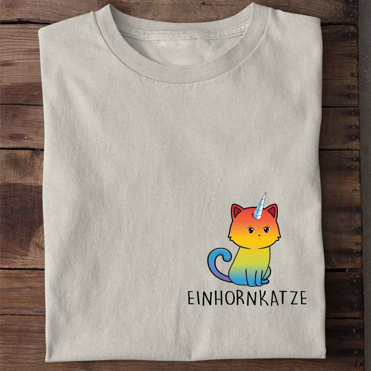 Einhornkatze - Shirt Unisex Brust