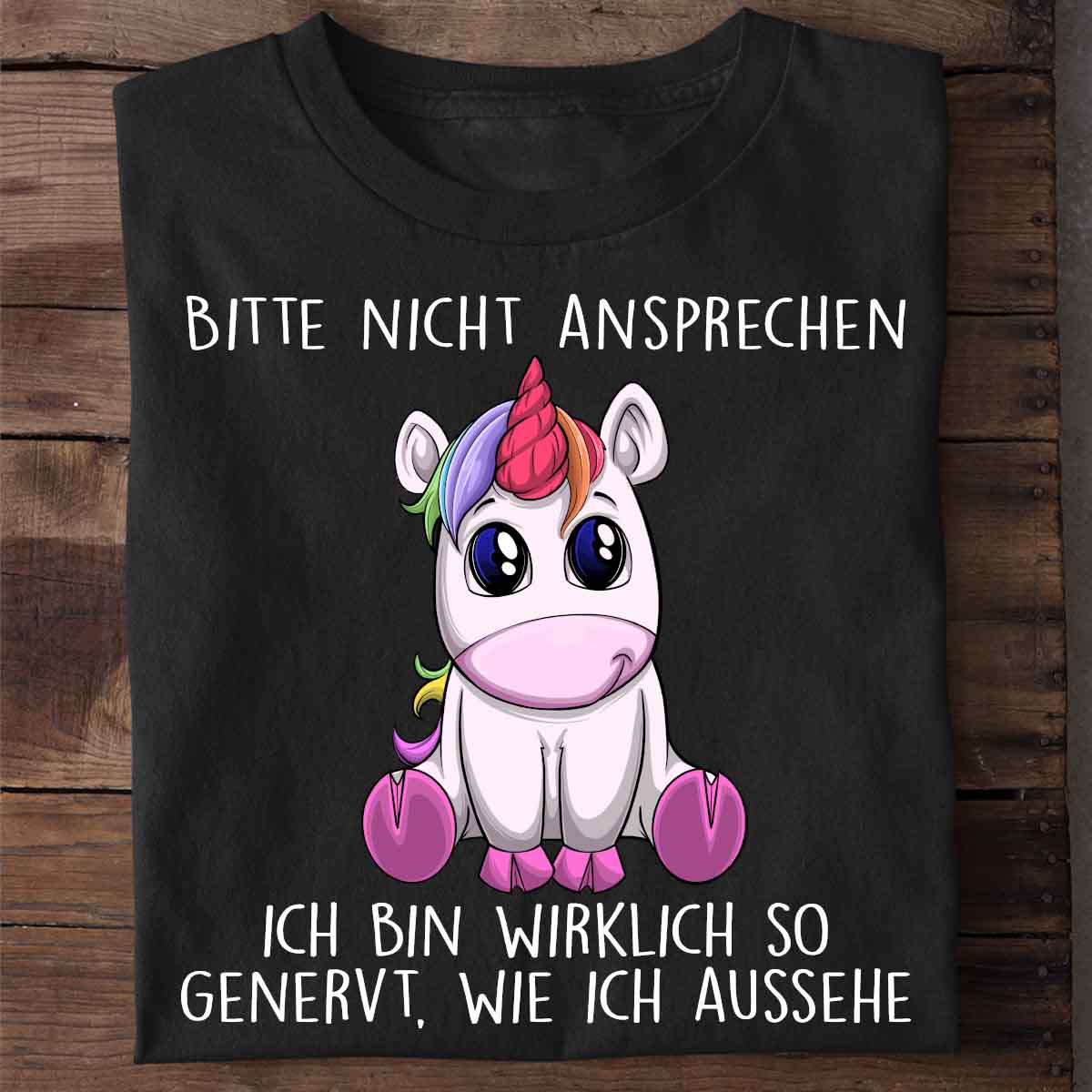 Genervt Einhorn 2 - Shirt Unisex
